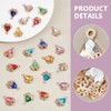 UNICRAFTALE UNICRAFTALE About 80Pcs Teardrop Zirconia Crystal Charms 8 Color