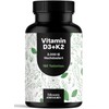Vitamin D3 K2 High Dose - 180 Tablets with 2000