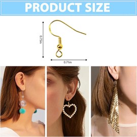 BLPRKOT Pack of 200 Earring Hooks, 925 Earrings Make Your Own Set, Hypoallergenic, Make Your Own Earrings with Transparent Rubber Ear Stoppers and Spool, Earrings Ear Hooks, Jewellery Making (Silver,