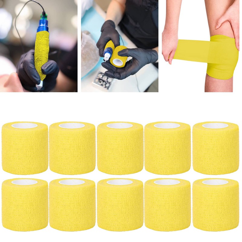 Vendaje Elástico Desechable de 10 Piezas, Vendajes Cohesivos Autoadhesivos, Vendaje