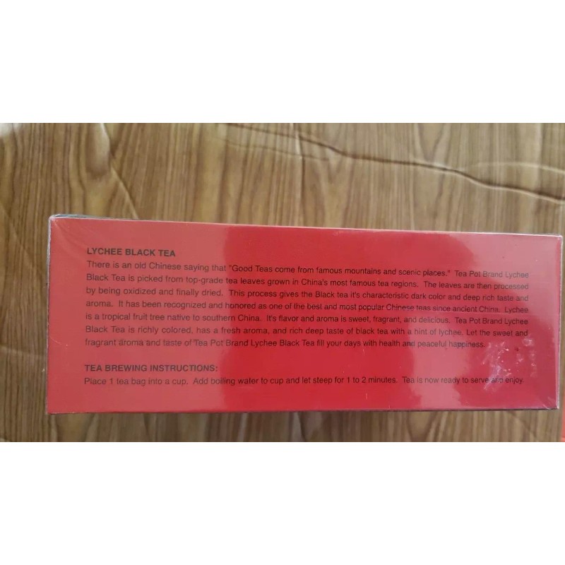 TEA POT LYCHEE BLACK TEA 100 TEA BAGS