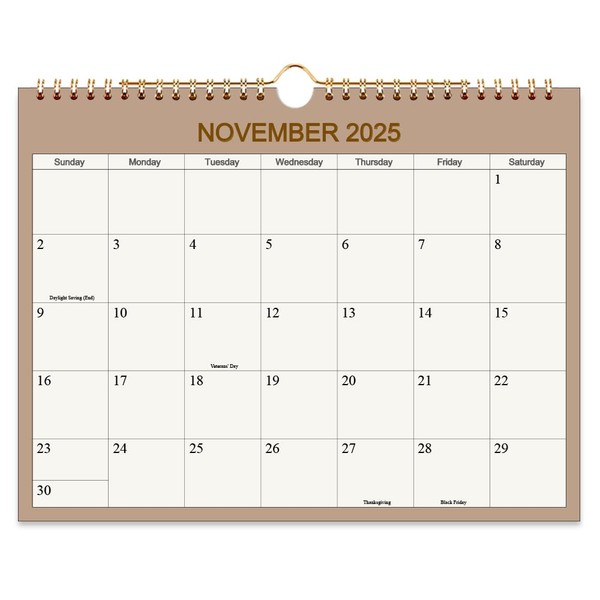 Calendar 2025-2027 - Wall Calendar Runs from Nov 2025 to