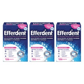 Efferdent Original Anti-Bacterial Denture Cleanser Tablets 126 ea (Pack of 3)