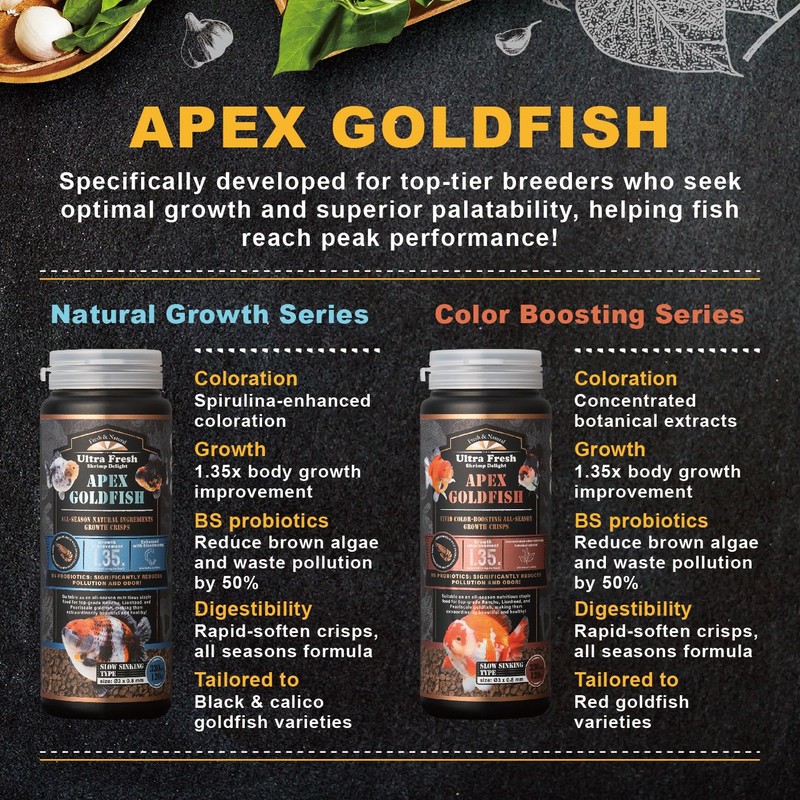Ultra Fresh Apex Goldfish Color Boosting Crisps, Color Boosting Premium