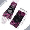 Getrays Women's UV Protection Gloves, 2 Pairs Short, Floral Pattern,