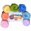 Needle Felting Carded Wool Rainbow Colours Multicoloured Felting Batt 7