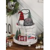 Christmas Tiered Tray Décor Set of 7, Merry Christmas Farm