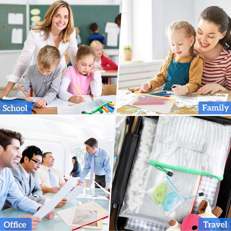 Pack of 36 Document Bags with Zip A4 A5 A6