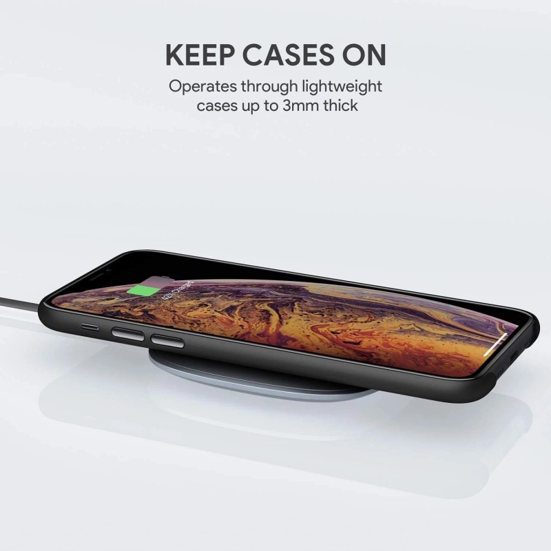 AUKEY Wireless Charger Qi-Enabled, Ultra Slim, Crafted with Style Wireless