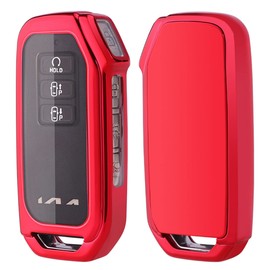 Horande Soft TPU Protector Key Fob Cover Case fit for KIA EV6 K5 Sorento Keyless Entry Key Fob (Red)
