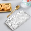 Hammered Tray, Exquisite Stainless Steel Rectangular Serving Tray for Bedroom