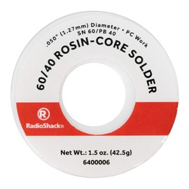 RadioShack SnPb 60/40 Rosin-Core Solder, 0.050" Diameter - 1.5 oz. Spool