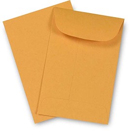 Guardian #4 Coin Envelopes, 3" x 4-1/2", Brown, 500/Box