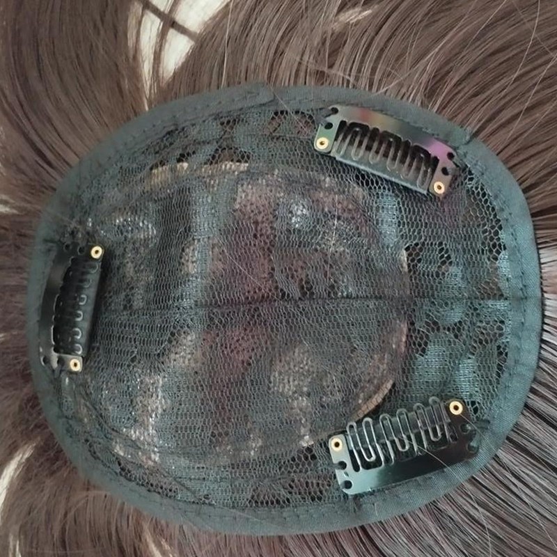 Hair Toppers for Thinning,Women Real with Bangs, Light Brown Hair