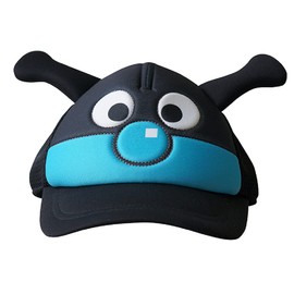 Tomokuni Bikinman Mesh Cap, Cap, Hat, Sun Protection, Sunshade, Sunburn, UV Rays, Cute, Kids, Kids, Girls, Boys, Characters, Anpanman Stickers Included, Black