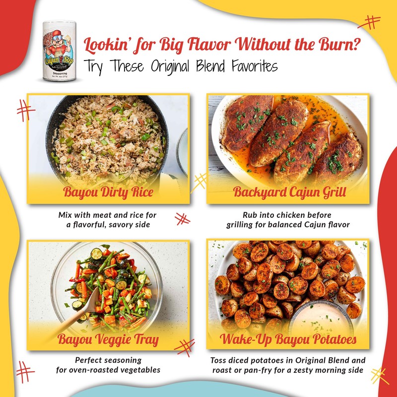 Cajun Two Step Seasoning by StaleKracker - 3 pck, Original