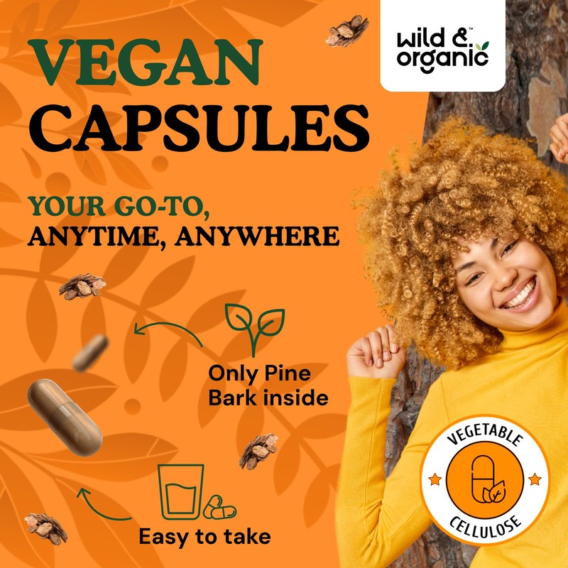 Wild & Organic Pine Bark Extract Capsules 300 mg -