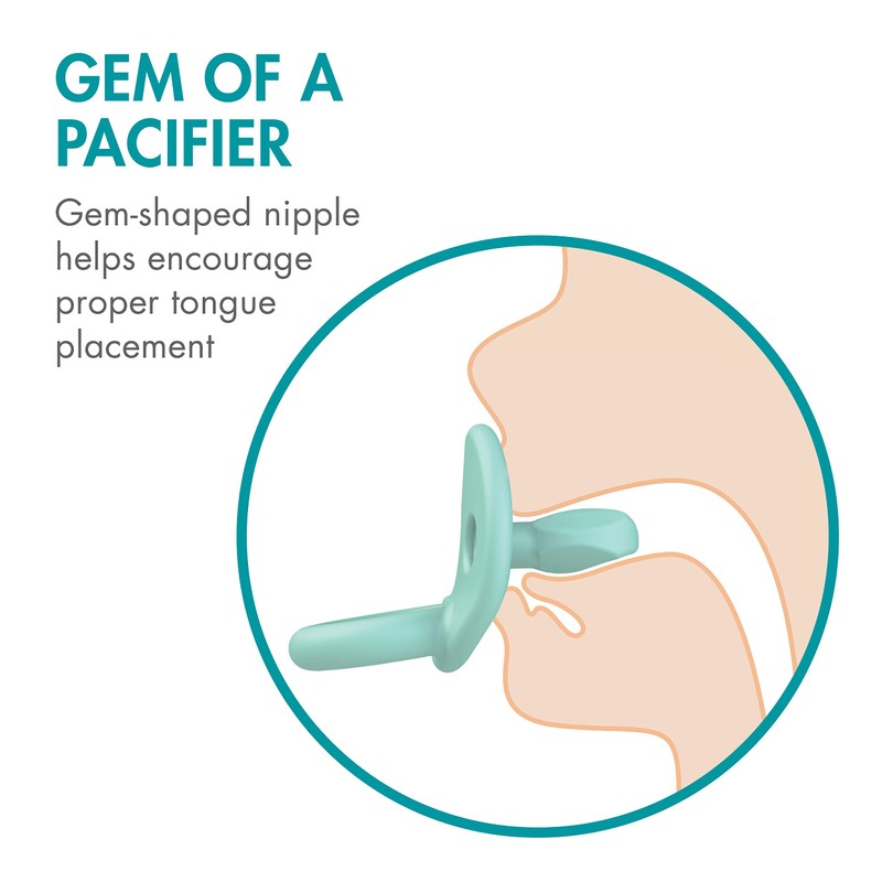 Tomy Jewl Silicone Orthodontic Pacifier - Baby Pacifier with Soothing