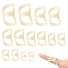 Watlikeup Oval Finger Splint,14PCS Finger Support,Oval 8 Finger Splint,Waterproof Finger Splint Support,Trigger Finger Splints for Arthritis,Finger Splints for Finger Arthritis Pain,7 Sizes