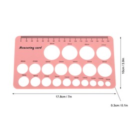 Regla de Brida para Pezones, Regla de Medición de Pezones para Madres, Herramienta de Medición de Brida para Senos de Silicona Flexible Herramienta para Dimensionar el Extractor