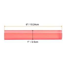sourcing map 6 x 1 Inch Acrylic Clay Roll Solid Non-Stick Plastic Round Tube Roller Polymer Clay Stick Fondant Rolling Pin for Shapes Modelling Crafts Pink