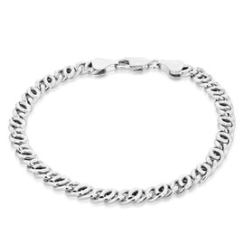 Tuscany Silver Fancy Rambo Bracelet of 19 cm/7.5-inch