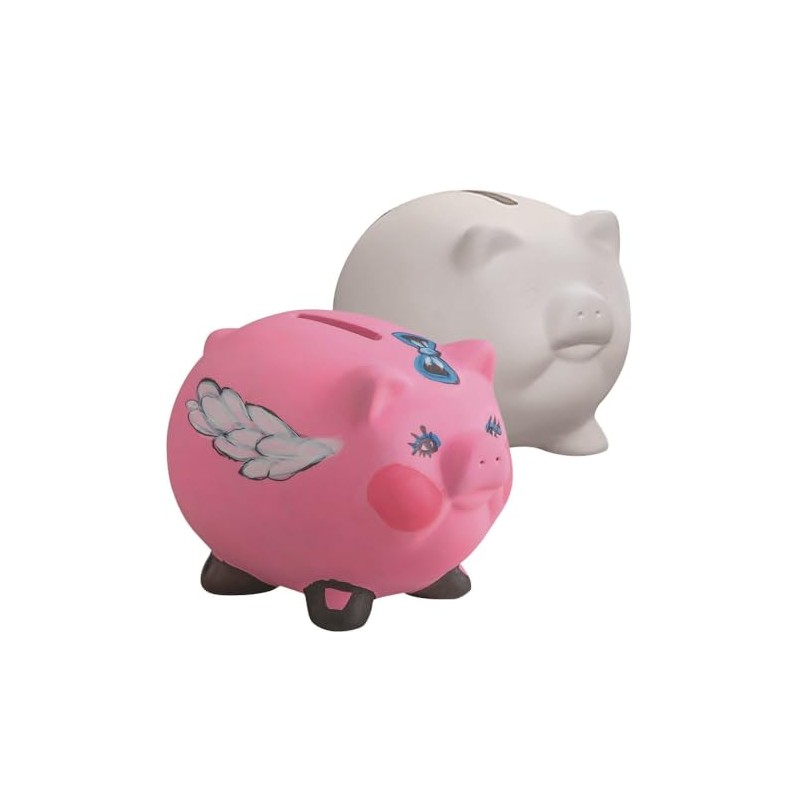 Color-Me! Ceramic Bisque Pig Banks (Pack of 12)
