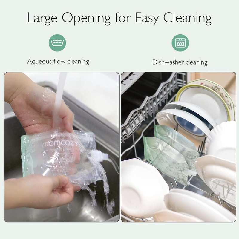 Momcozy Reusable Baby Food Pouches for Toddlers,BPA Free Plastic,Food Safe,Freezer