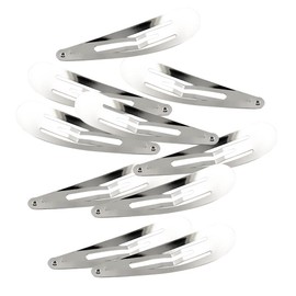 perfeclan 10/50er Silber Metall Haarclips mit Wassertropfenform, silber, 7cm 10pcs