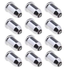 Micro Traders 12pcs Guitar String Ferrules Guitar String Caps Mounting Buckle Through Body Ferrules Bushing for Electrical Guitar Musical Instruments Parts Silver