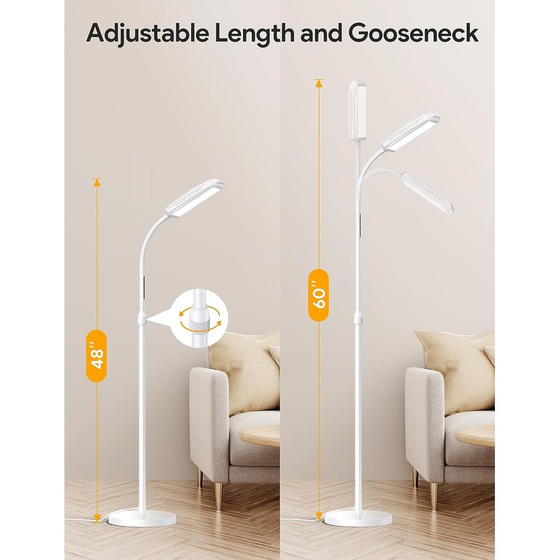 MediAcous Light Lamp 10000 Lux, Sun Light Lamp UV-Free with