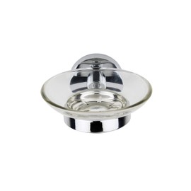Croydex Pendle Flexi-Fix Soap Dish & Holder, Chrome, Metal, 54 x 108 x 128mm