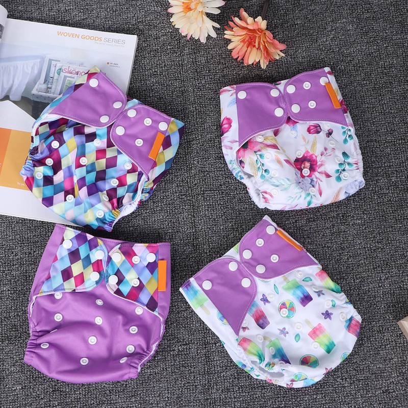 Breathable Soft Waterproof Adjusted Washable Reusable Infant Diaper Pants (Type