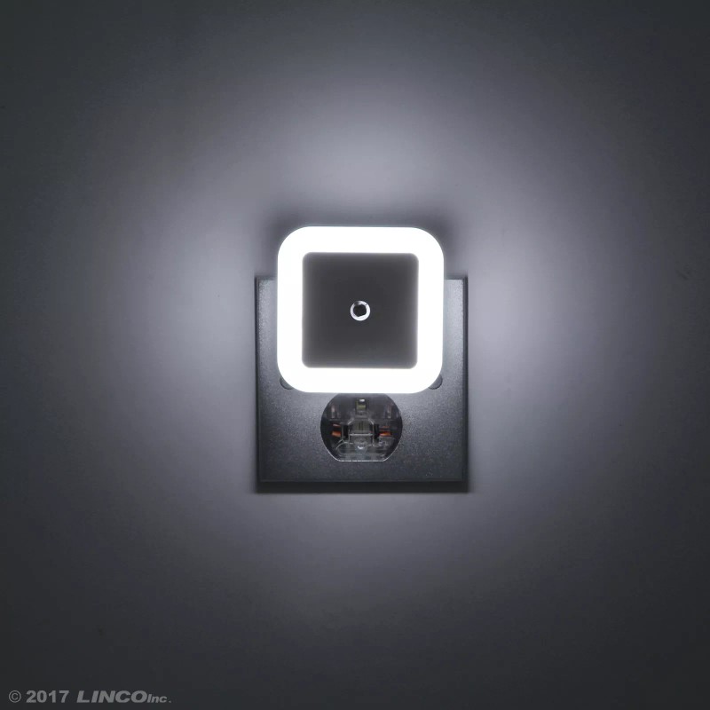 LINCO LED Plug Night Light Wall Lamp With Dusk to