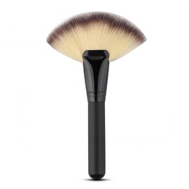Professional Fan Makeup Brush - Soft Bristles for Highlighting, Blush & Bronzer - Ideal for Cheekbones & Precise Application​