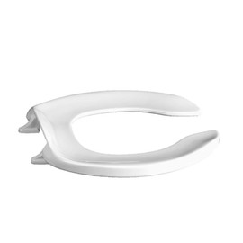 Centoco 300CC-001 Heavy Duty Plastic Toilet Seat for Round Bowl, Open Front Without Cover, White