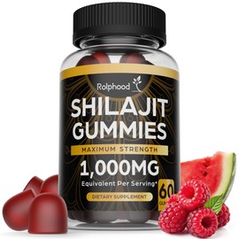 Shilajit Gummies for Men & Women Shilajit Himalayan Pure Gummies with Fulvic Acid, Non-GMO, Alternative to Honey Sticks Resin,Drops & Capsules Vegan Supplement 60 Count,Shilajit for Men