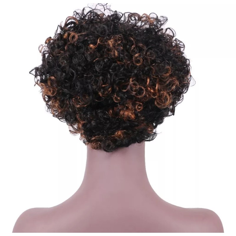 BM Pelucas Afro Rizadas, Pelucas Cortas De Cabello Humano