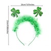 Lopsity St. Patrick's Day Headband Shamrock Green Top Hat Headband