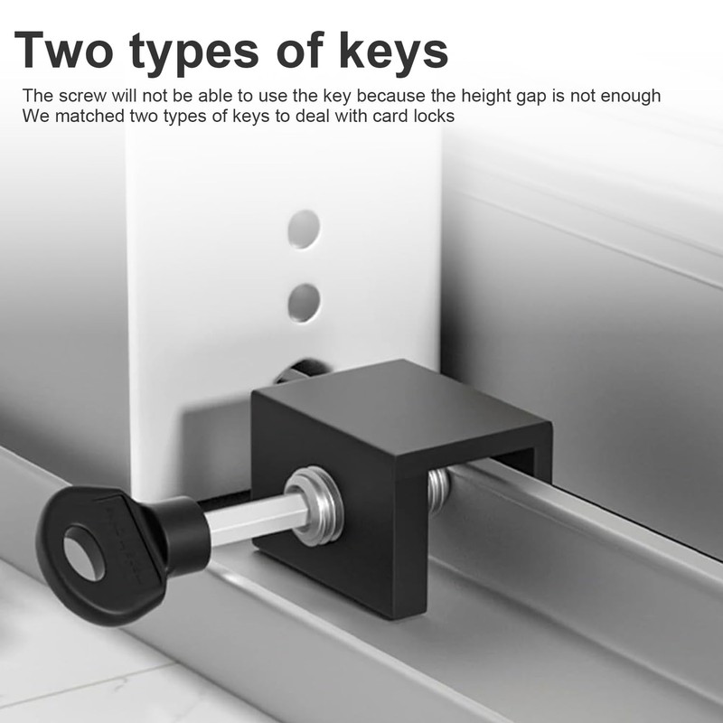 Shwdsy Window Lock, Pack of 6 Sliding Window Locks, Adjustable
