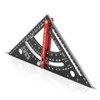 STAHLWERK Angle triangle with stop metric aluminium protractor, stop angle
