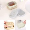 BAOKUANHU 4 Pack Plastic Soap Dish, Soap Container, Double Layer