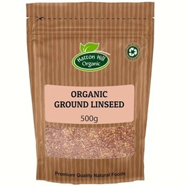 Organic Ground Linseed 500g by Hatton Hill Organic | Brown, Flaxseed, Nutty, Milled, Smoothies, Baked Goods & Cereals