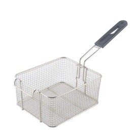 Stainless Steel Square Fry Basket with Rubber Handle Grip