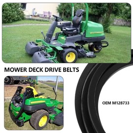 EMSea 1 x Mowing Deck Drive Belt Replacement Part M128733 Compatible with John Deere LT Series 42 Inch Deck Tractors LT155 LT160 LT166 LT170 LT180 Black