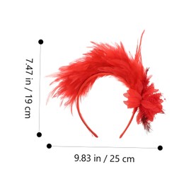 Vaguelly Vintage Plume Headband for Women Hair Accessory Carnival Headdress for Cosplay Costume Parties Elegant Floral Design Bright for Weddings Festivals