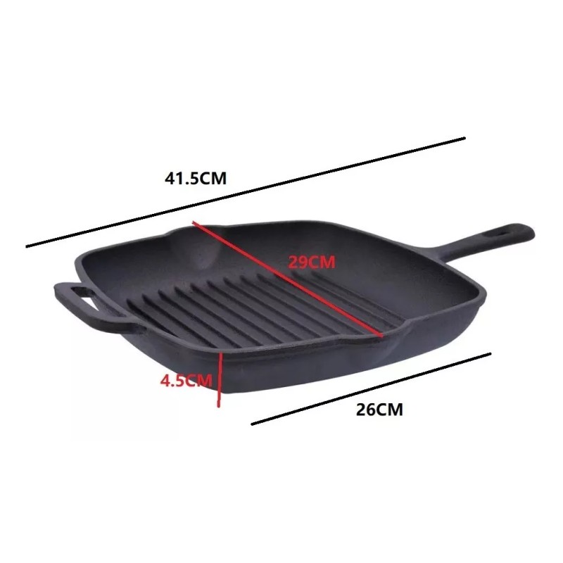 Main Sarten Cuadrado De Hierro Parrilla Grill Para Asar