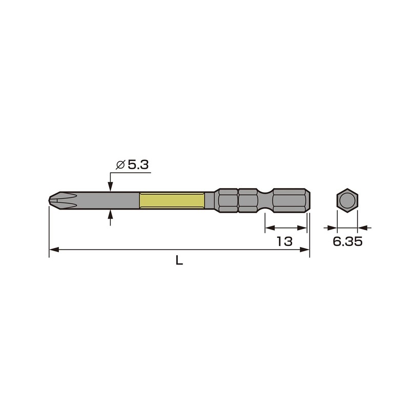 ANEX ABRD5-2100 Kokuryu Toughness Bit with Step +2 x 100,