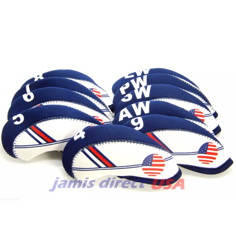 Unbranded USA Flag 10 pcs Golf Head Cover Club Iron