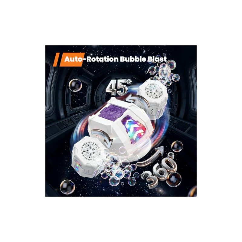 GoGonova Bubble Machine, 30000+ Bubbles/Min Rechargeable Kids Bubble Machine, Big